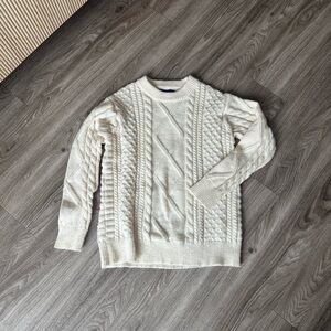 Cream Cable Knit Sweater
